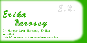 erika marossy business card